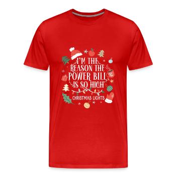 Jollier - T-shirt bio Premium Homme - rouge - Devant - Damien (186cm)