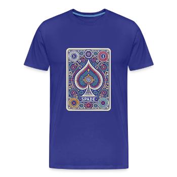 Jeu de cartes de poker amusant - T-shirt bio Premium Homme - bleu roi - Devant - Damien (186cm)