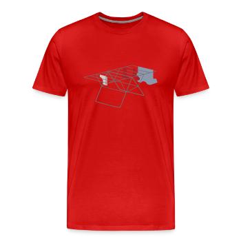 Wäsche - Männer Premium Bio T-Shirt - Rot - Vorne - Damien (186cm)