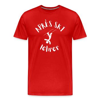 Aprés Ski - Men's Premium Organic T-Shirt - red - Front - Damien (186cm)