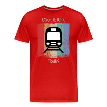 Zug Eisenbahn Eisenbahner Züge Triebfahrzeugführer - Männer Premium Bio T-Shirt - Rot - Vorne - Damien (186cm)