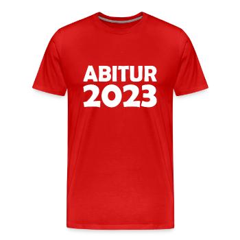 Abitur 2023 - Männer Premium Bio T-Shirt - Rot - Vorne - Damien (186cm)