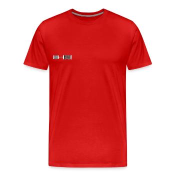 soundsystem - Männer Premium Bio T-Shirt - Rot - Vorne - Damien (186cm)