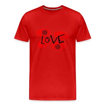 SAINT VALENTINE. bachelorette party. I LOVE YOU. I LOVE YOU. LOVE - Men's Premium Organic T-Shirt - red - Front - Damien (186cm)