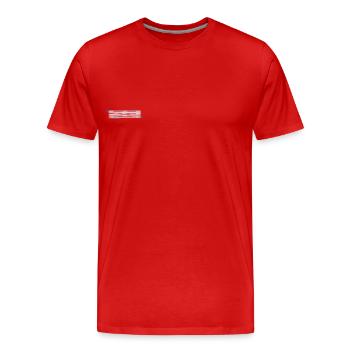 EINFACH SO - Männer Premium Bio T-Shirt - Rot - Vorne - Damien (186cm)