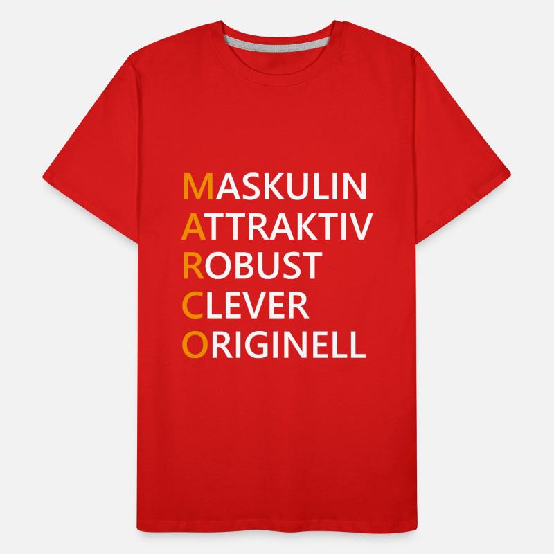Marco Name Geschenk Männer Premium Bio T-Shirt