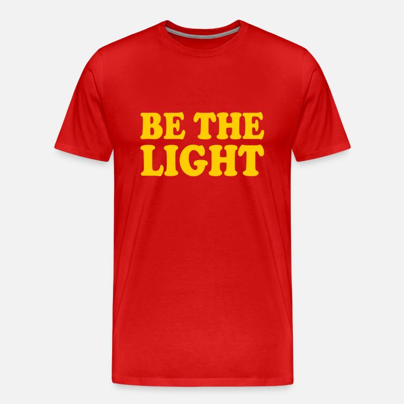 Be the light - Männer Premium Bio T-Shirt - Rot