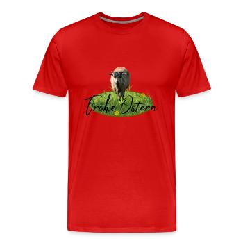 Happy Easter Lamb - Men's Premium Organic T-Shirt - red - Front - Damien (186cm)