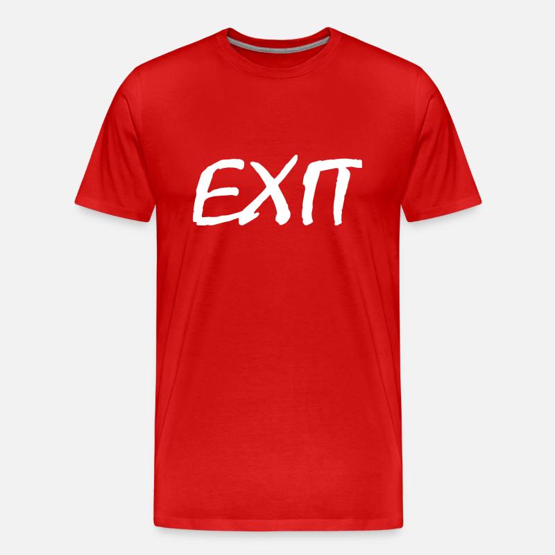 Exit - Männer Premium Bio T-Shirt - Rot