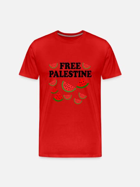 Free palestine - Männer Premium Bio T-Shirt - Rot
