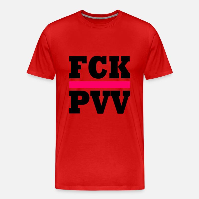 Fck pvv - Männer Premium Bio T-Shirt - Rot