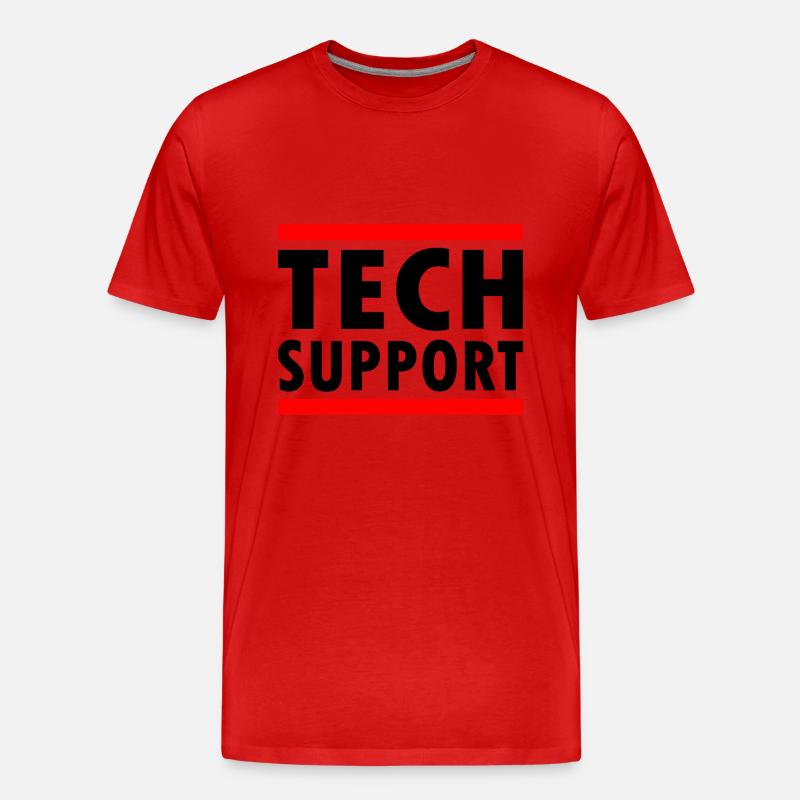 tech support - Männer Premium Bio T-Shirt - Rot