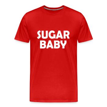 Sugar baby - Men's Premium Organic T-Shirt - red - Front - Damien (186cm)