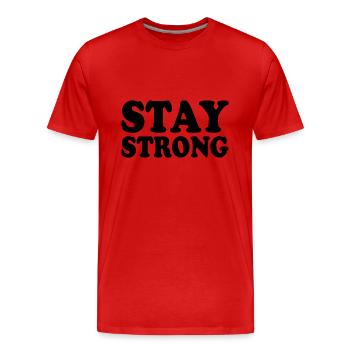 Stay strong - T-shirt bio Premium Homme - rouge - Devant - Damien (186cm)