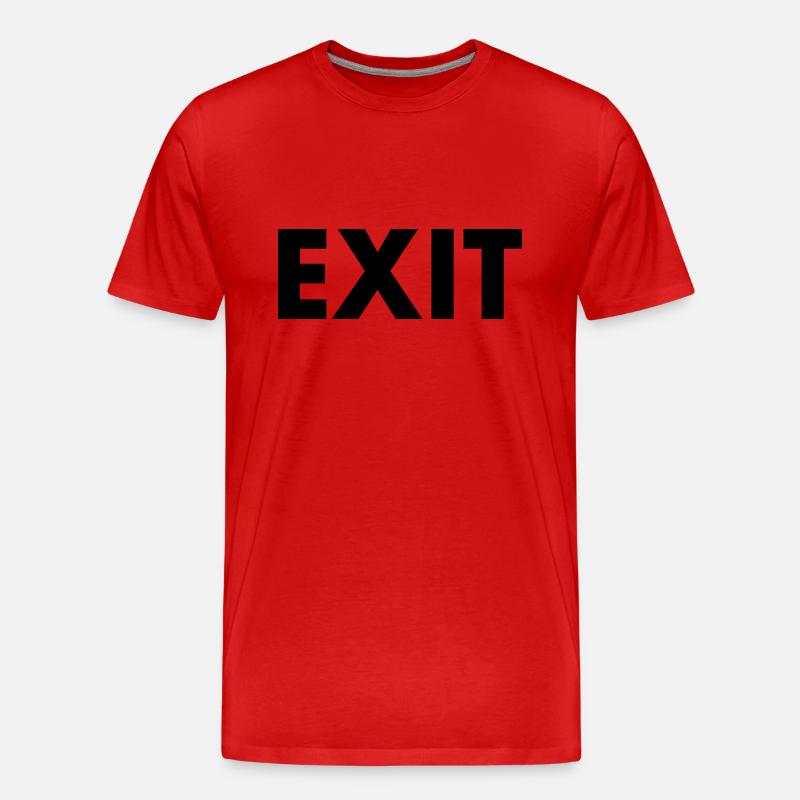 Exit - Männer Premium Bio T-Shirt - Rot
