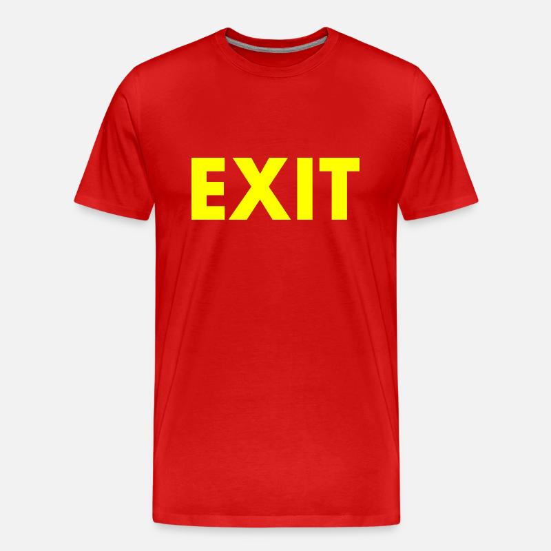 Exit - Männer Premium Bio T-Shirt - Rot