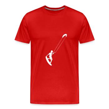Kitesurfer - Männer Premium Bio T-Shirt - Rot - Vorne - Damien (186cm)