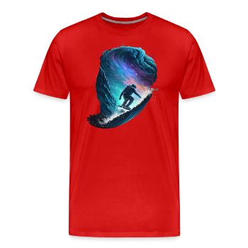 Snowboarding Galaxies - Snowboarders - T-shirt bio Premium Homme - rouge - Devant - Damien (186cm)