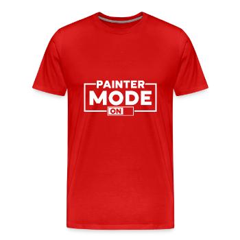 House Painter Hilarious Designs Unique Gifts - Männer Premium Bio T-Shirt - Rot - Vorne - Damien (186cm)