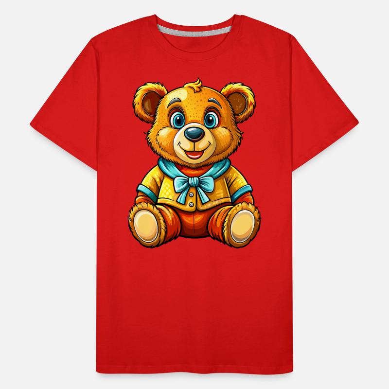 Teddy mit Pullover Männer Premium Bio T-Shirt