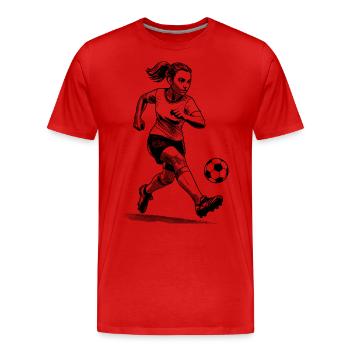 Fanliebe Women's Soccer Women's Soccer Winning Shirt - Men's Premium Organic T-Shirt - red - Front - Damien (186cm)