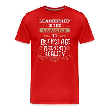 Travail Carrière Superviseur Bureau Humour - T-shirt bio Premium Homme - rouge - Devant - Damien (186cm)