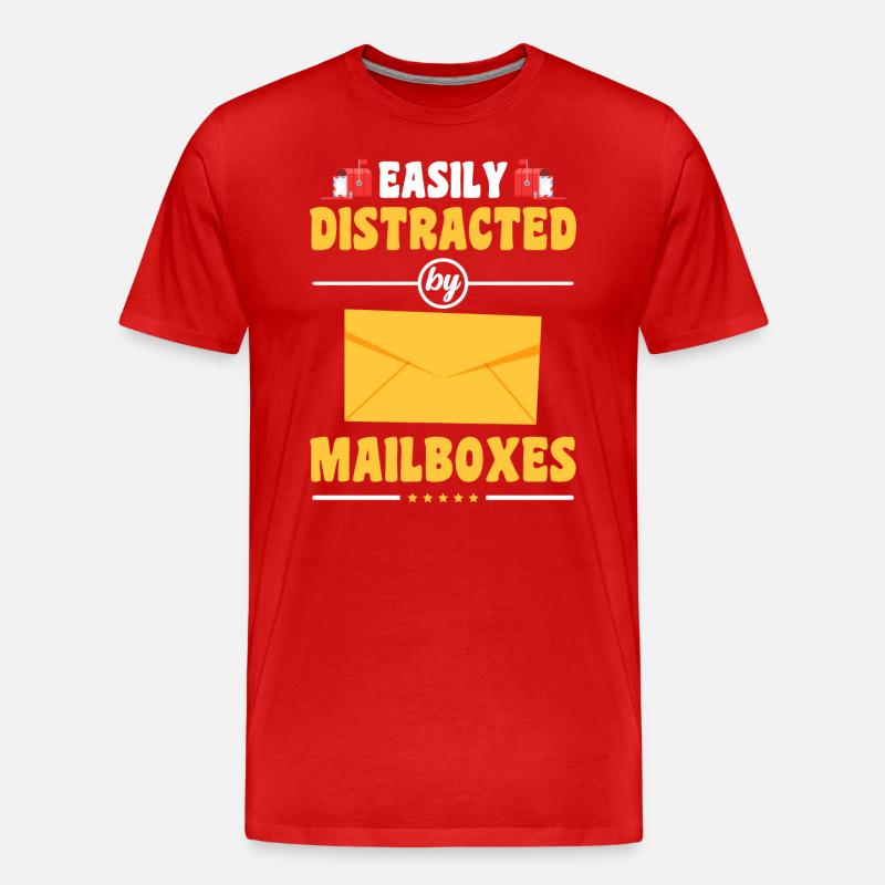 Briefträger Postbotin - Männer Premium Bio T-Shirt - Rot