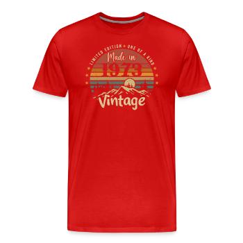 1973 Jubiläum Jahrgang 1973 Limitierte Auflage - Männer Premium Bio T-Shirt - Rot - Vorne - Damien (186cm)