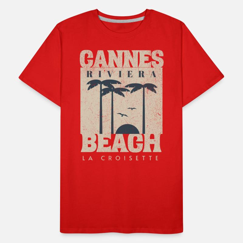 Cannes Beach la riviera T-shirt bio Premium Homme