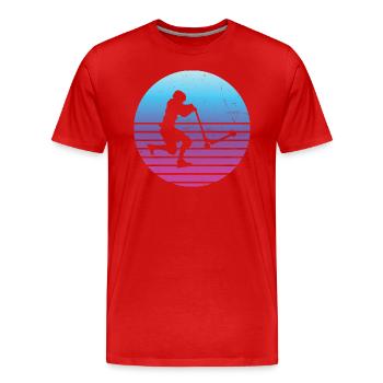 Scooter Stunt Stunt Roller Stuntscooter Scooter - Männer Premium Bio T-Shirt - Rot - Vorne - Damien (186cm)