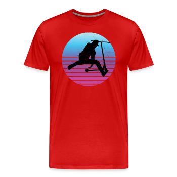 Stunt Scooter Men's Scooter Scooter Scooter St - T-shirt bio Premium Homme - rouge - Devant - Damien (186cm)
