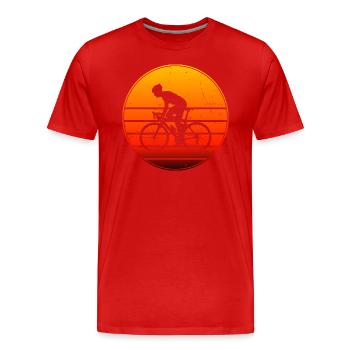 Roadbike Road Bike Road Bike Road Bike Road Cycling Hommes - T-shirt bio Premium Homme - rouge - Devant - Damien (186cm)