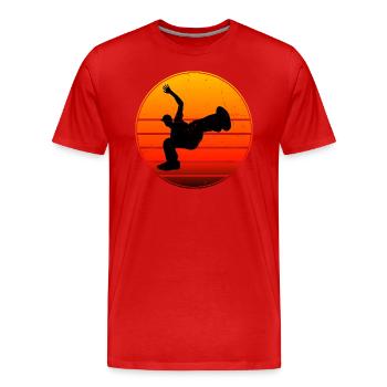 Hommes Femmes Breakdance Bboy Hip Hop Hiphop - T-shirt bio Premium Homme - rouge - Devant - Damien (186cm)