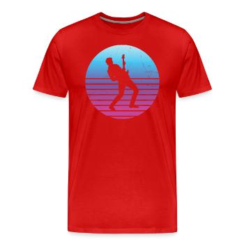 guitare électronique guitare classique guitare - T-shirt bio Premium Homme - rouge - Devant - Damien (186cm)