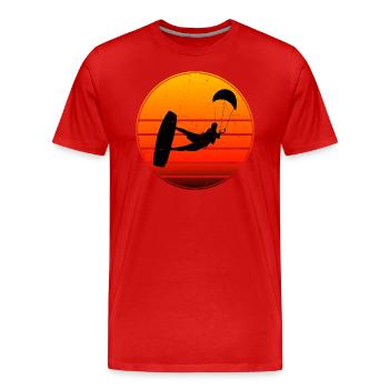 Femmes Kitesurfer Kitesurf Kitesurf Kitesurf - T-shirt bio Premium Homme - rouge - Devant - Damien (186cm)