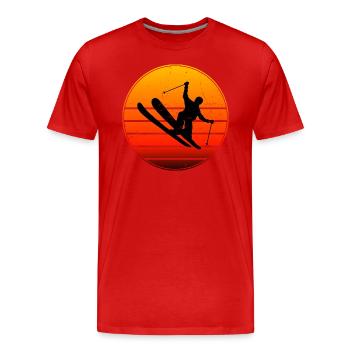 Freestyle Ski Herren Slopestyle Damen Ski Jumping - Männer Premium Bio T-Shirt - Rot - Vorne - Damien (186cm)