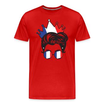 Französisch Mädchen Frankreich Mädchen Französisch Frankreich Frauen - Männer Premium Bio T-Shirt - Rot - Vorne - Damien (186cm)