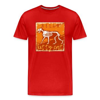Smilodon - Sabertooth Cat - Fossil - Palaeontology - Männer Premium Bio T-Shirt - Rot - Vorne - Damien (186cm)