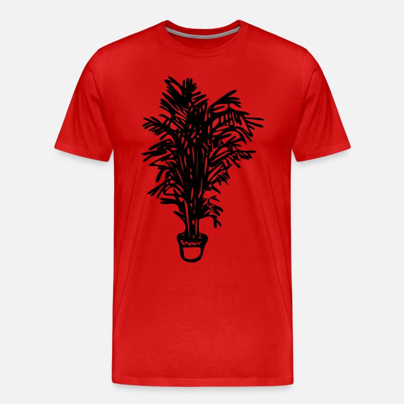Topfpflanze, Geschenk, Geschenkidee - Männer Premium Bio T-Shirt - Rot