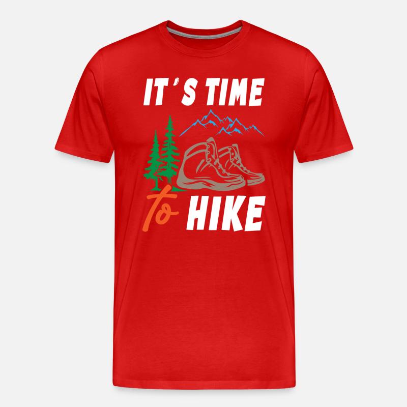 Its Time to Hike - Männer Premium Bio T-Shirt - Rot