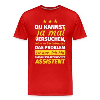 Biologisch-technischer Assistent - Männer Premium Bio T-Shirt - Rot - Vorne - Damien (186cm)