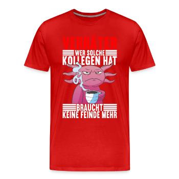 Abschiedsgeschenk Jobwechsel Kollege - Männer Premium Bio T-Shirt - Rot - Vorne - Damien (186cm)