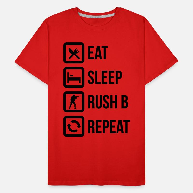 Mangez, dormez, Rush B et répéter! T-shirt bio Premium Homme