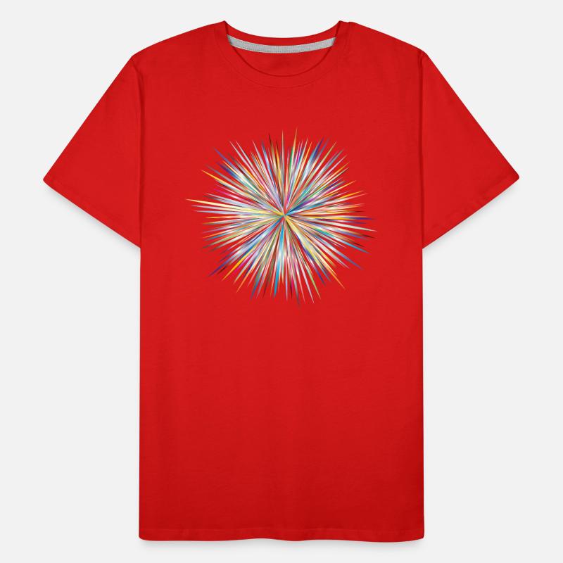 Farbexplosion Bunt Geschenk Geschenkidee Männer Premium Bio T-Shirt
