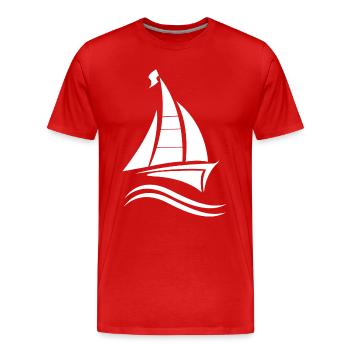 Voilier Voilier Voilier - T-shirt bio Premium Homme - rouge - Devant - Damien (186cm)