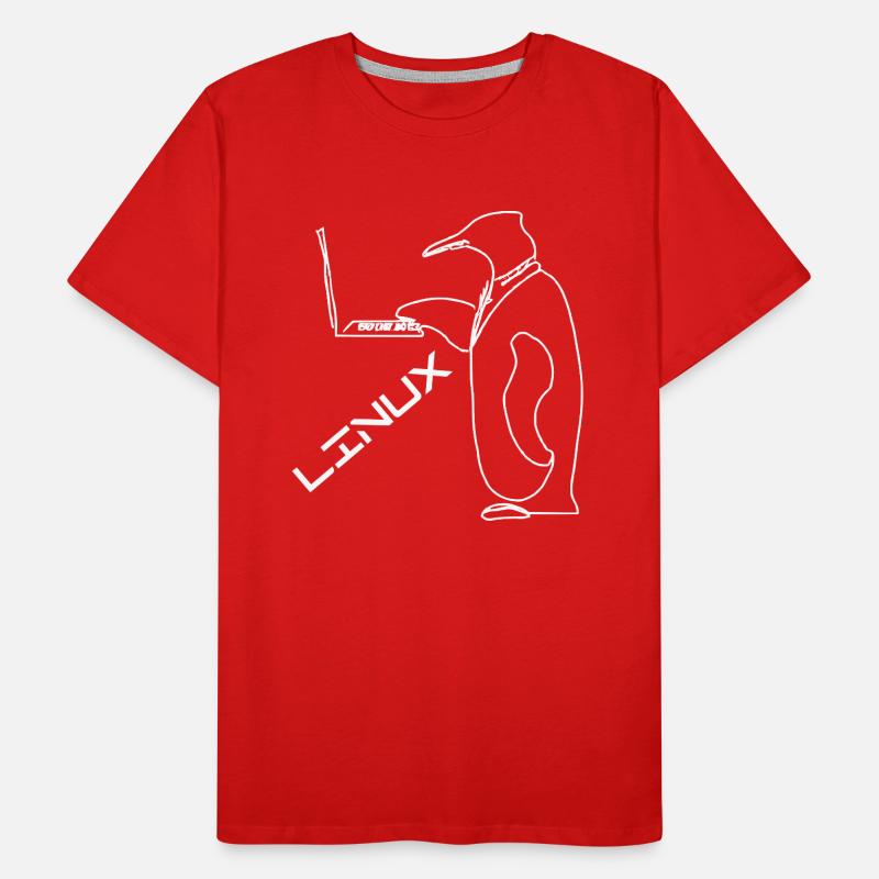 Tux Linux Penguin T-shirt bio Premium Homme