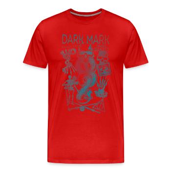 Harry Potter Marque Des Ténèbres & Horcruxe Design - T-shirt bio Premium Homme - rouge - Devant - Damien (186cm)