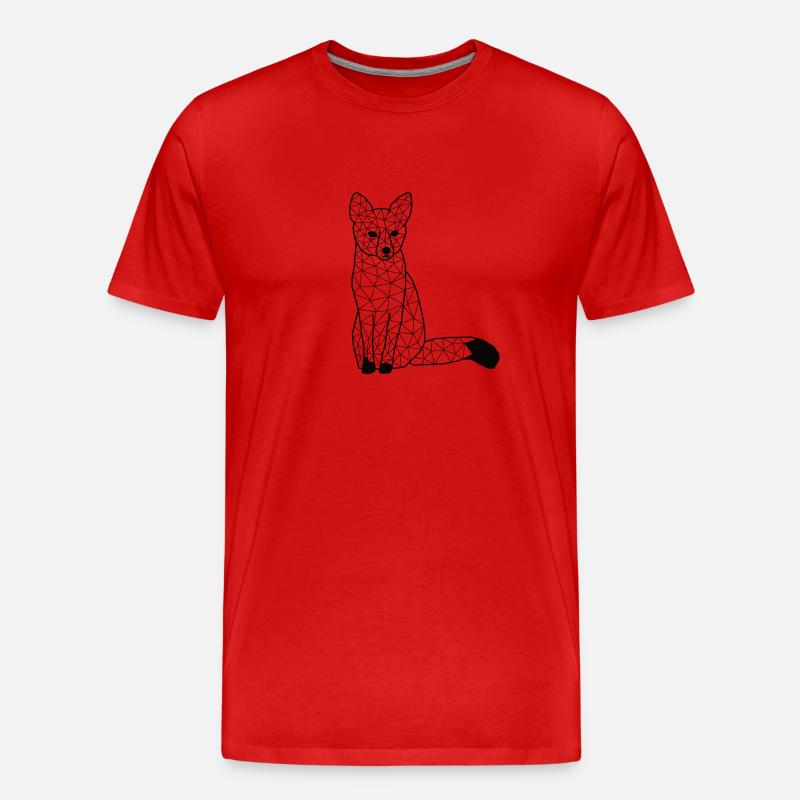 Foxx GeomeTRIX - Männer Premium Bio T-Shirt - Rot