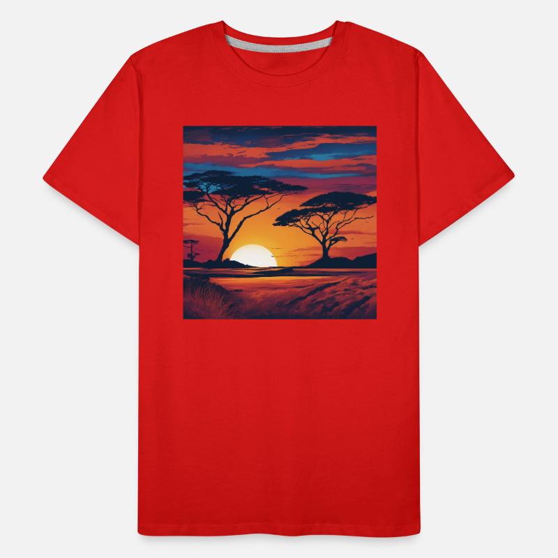 Africa Steppe and Animals Men's Premium Organic T-Shirt