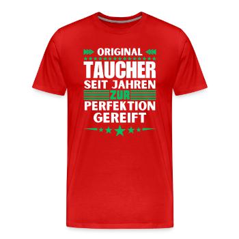 Divers Matured to Perfection - Men's Premium Organic T-Shirt - red - Front - Damien (186cm)